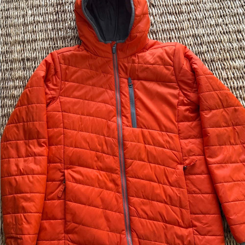 Lands' End Kids Bright Orange Puffer Jacket